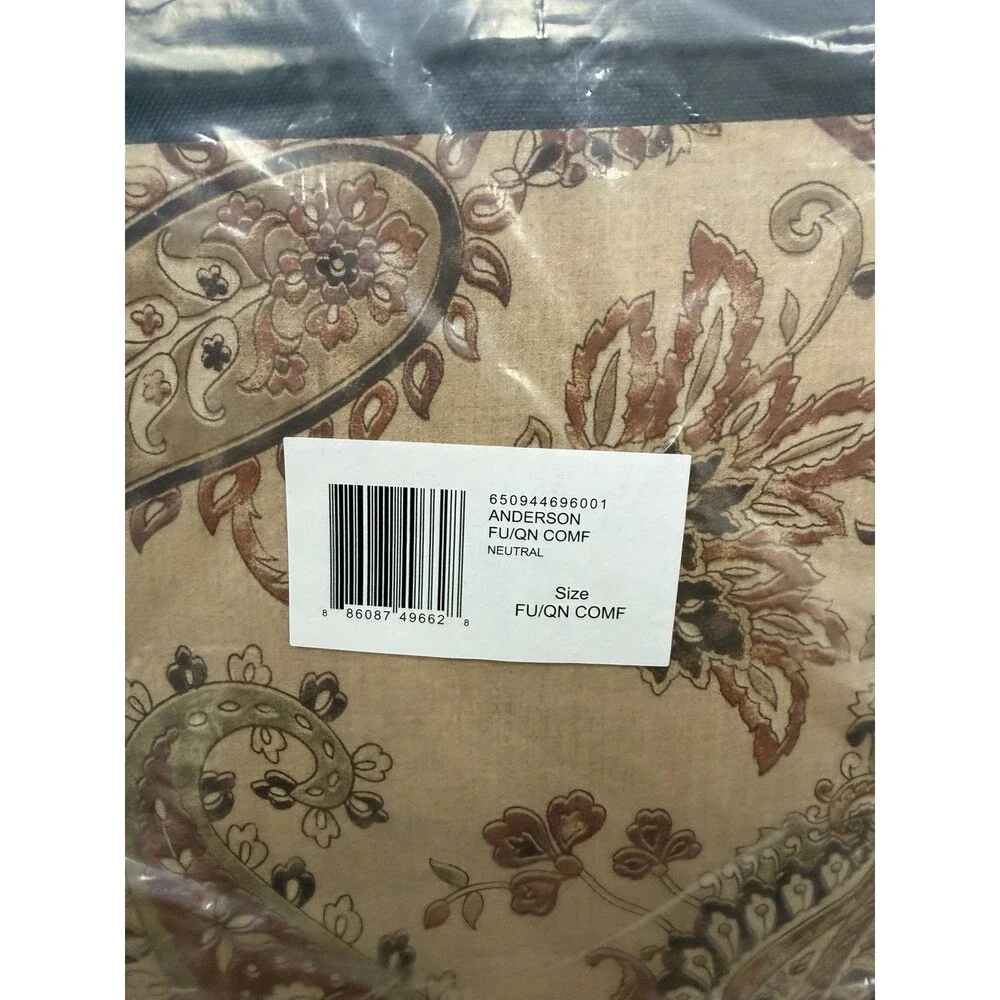 Ralph Lauren ANDERSON Neutral Paisley Full/Queen Comforter Only New